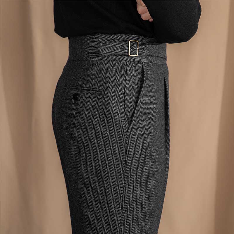 Cade  |  Solid Color Warm High Waist Straight Pants