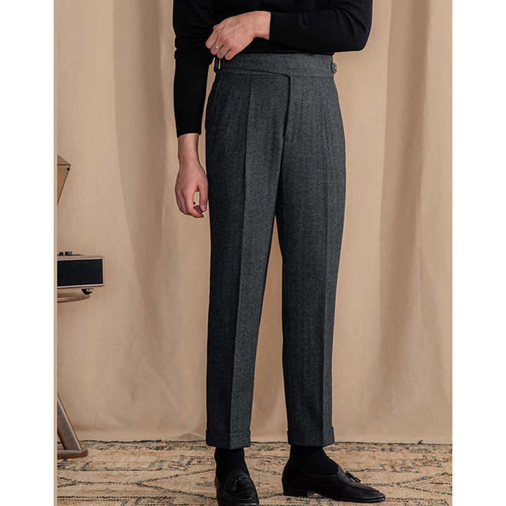 Cade  |  Solid Color Warm High Waist Straight Pants