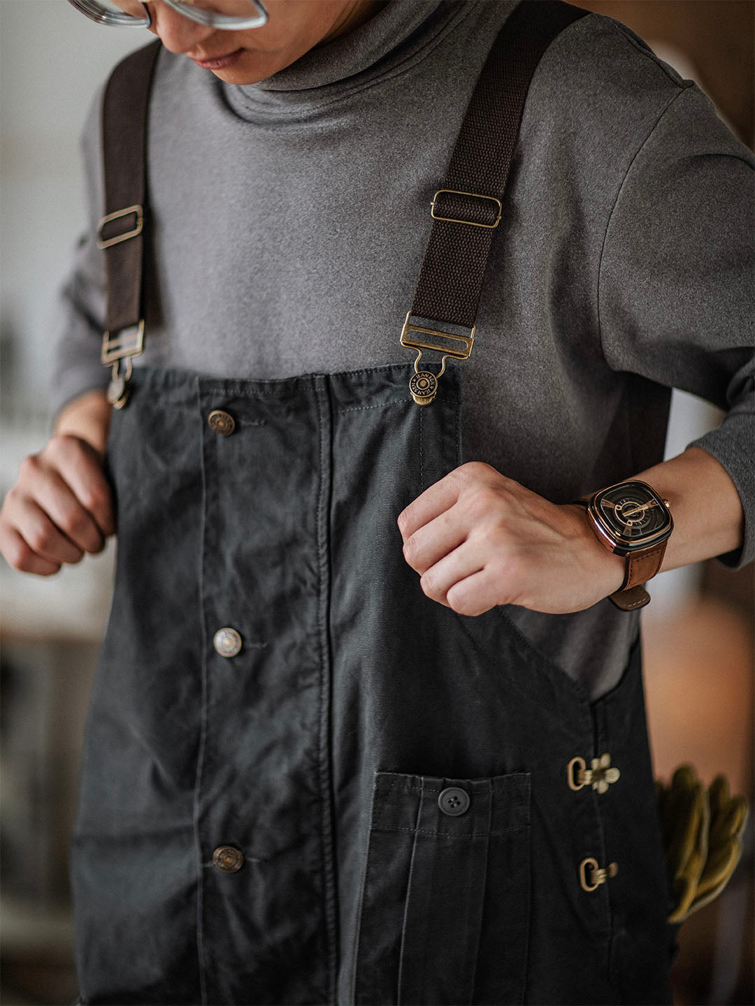 Orson™ | Men's Overalls Flap Pockets Button Front Workwear