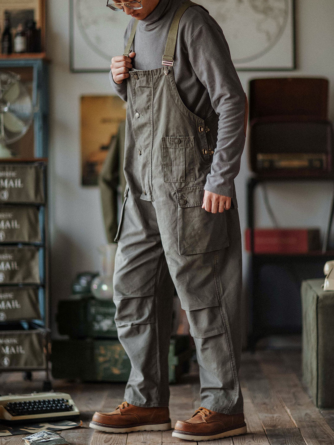 Orson™ | Men's Overalls Flap Pockets Button Front Workwear