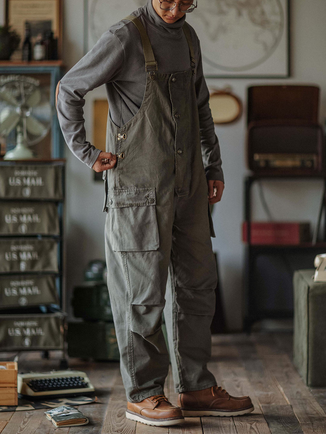 Orson™ | Men's Overalls Flap Pockets Button Front Workwear