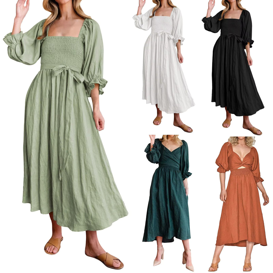 Verbier™  - French Dress with Folded Sleeves