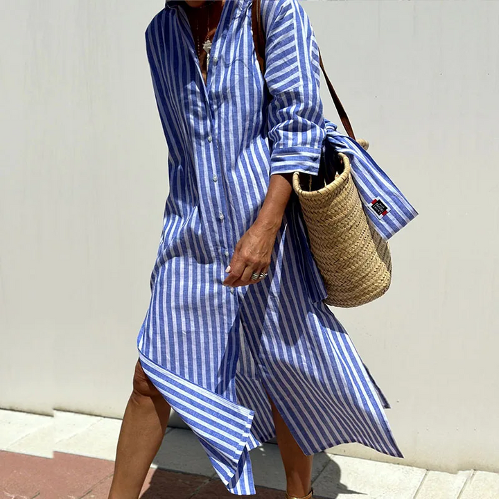 MAGCOMSEN™ - WOMEN'S STRIPED SHIRT DRESS