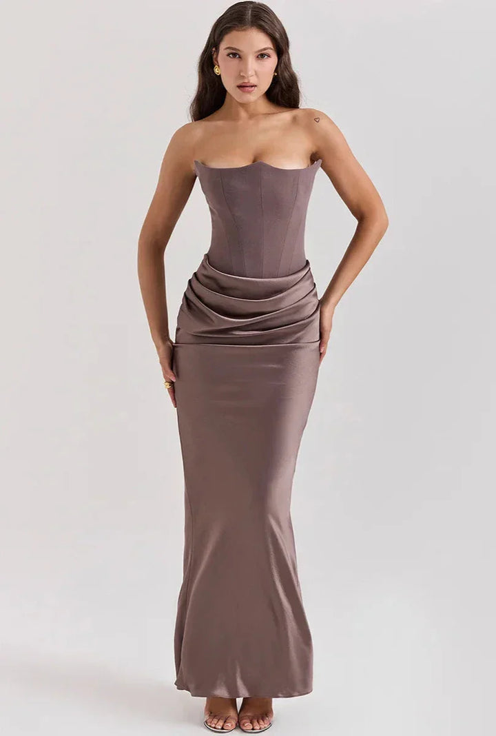 Amie - Strapless Elegant Maxi Dress