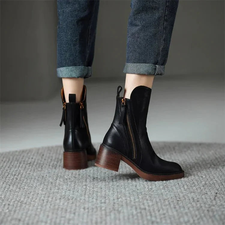 Gwen™ | Leather Ankle Boots