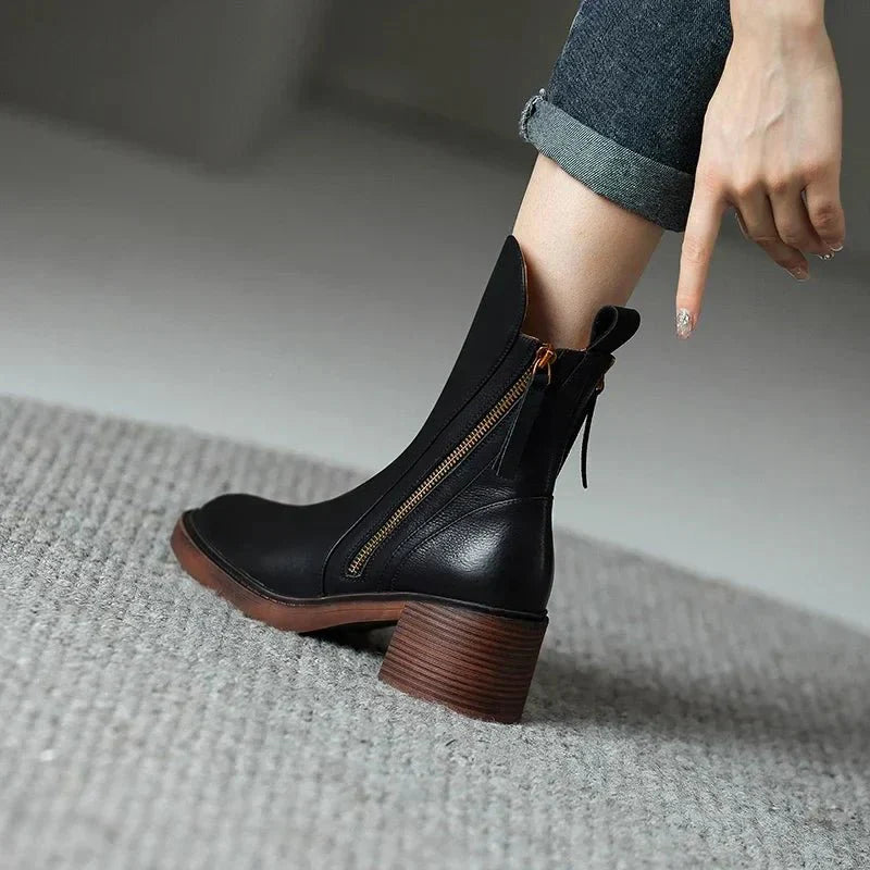 Gwen™ | Leather Ankle Boots